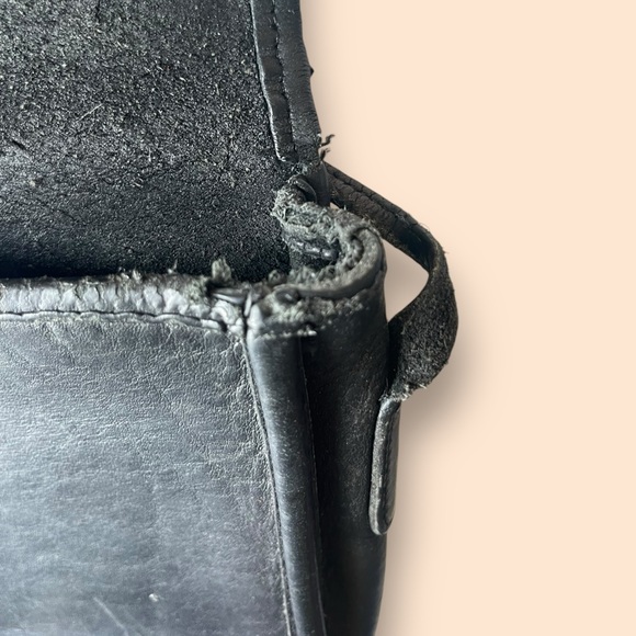 Vintage Coach New York Companion Leather Flap Twist lock Crossbody Bag Authentic - Picture 12 of 16